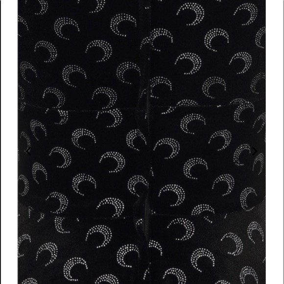 COLLECTIF Velvet Glitter Moon Print Swing Dress, Black, Retro Pinup - Picture 8 of 8